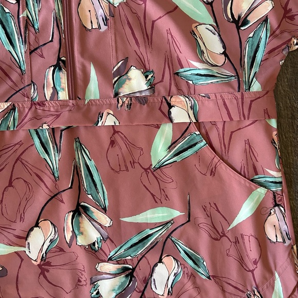 Calia Floral Anywhere 1/2 Zip Hooded Jacket Women’s Large EUC Front Pocket - Picture 7 of 7